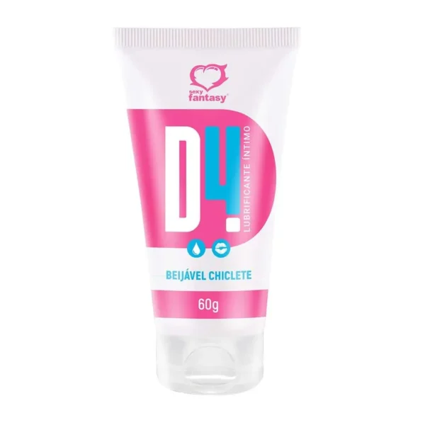 D4 Lubrificante Íntimo Beijável 60G Sexy Fantasy - CHICLETE